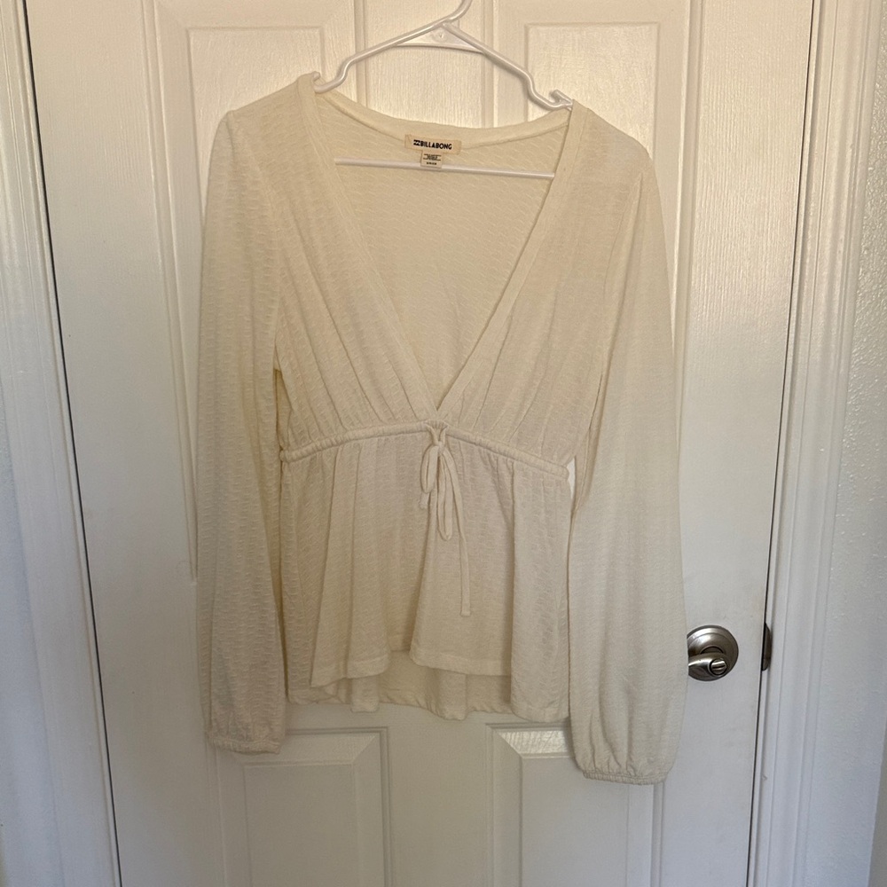 Billabong V Neck Long Sleeve Top